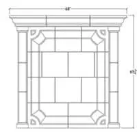 Sketched design of Overmantel 01.