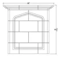 Sketched design of Overmantel 06.