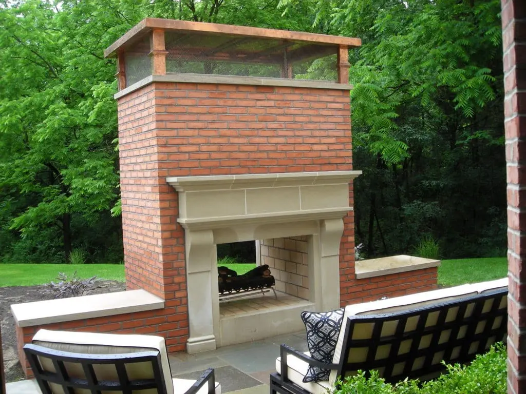 Cambridge outdoor fireplace by Eichenlaub cambridge outdoor fireplace