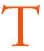 big letter T
