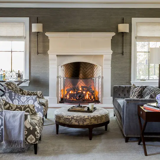 Wilshire-Southwick cast stone fireplace design