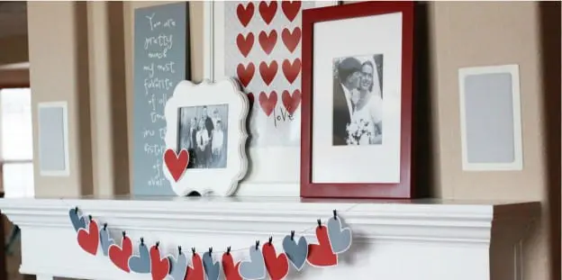 Mother's Day themed cast stone fireplace mantel decoration