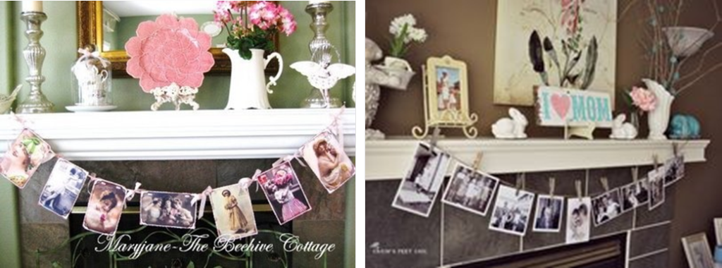 Mother's Day Fireplace Mantel Decor
