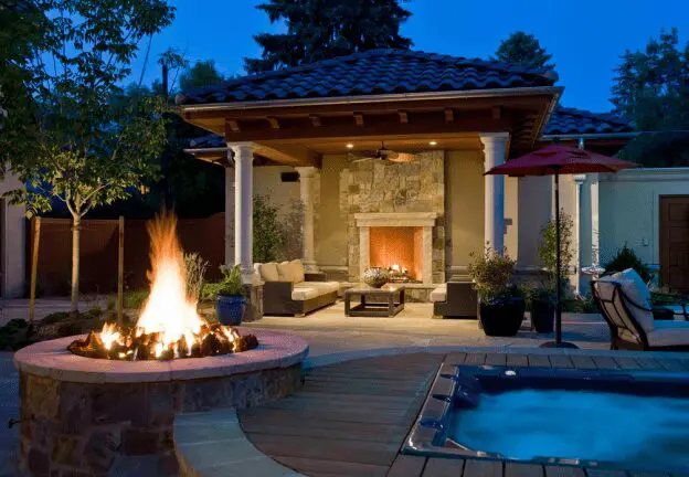 outdoor fireplace