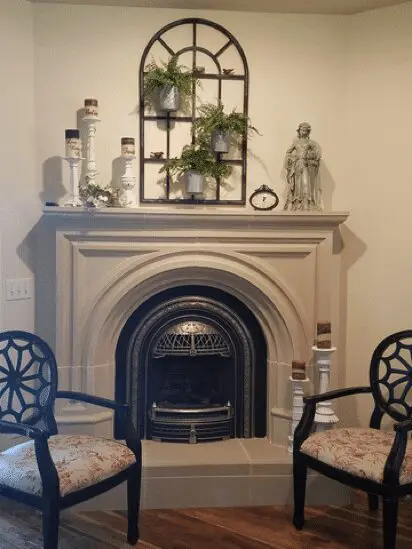 roman fireplace mantel