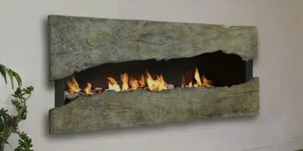 Slapstick comedy theme with cast stone fireplace mantel feature