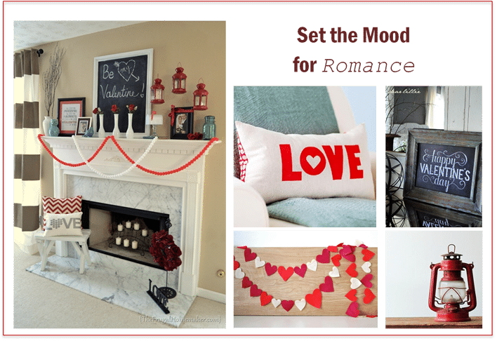 Valentine's Day Mantel Decor