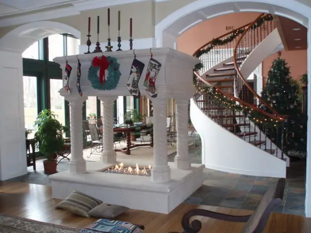 Four sided Victoria fireplace mantel