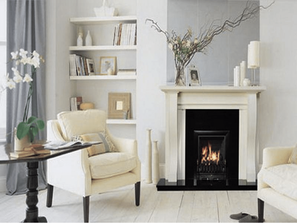 White Fireplace Mantel