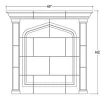 Sketched design of Overmantel 02 fireplace overmantel.