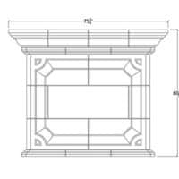 Sketched design of Overmantel 12 fireplace overmantel.