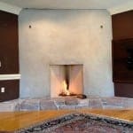 Amhurst cast stone fireplace mantel installation