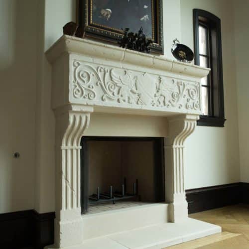 Verona fireplace side view