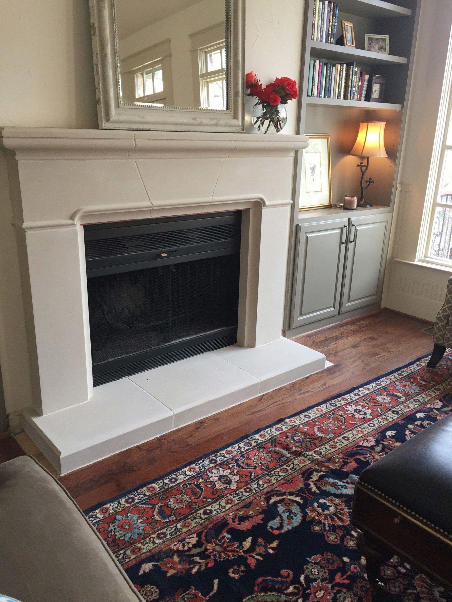 the Conrad Cast Stone Mantel That Replaced The Old Wooden Mantel