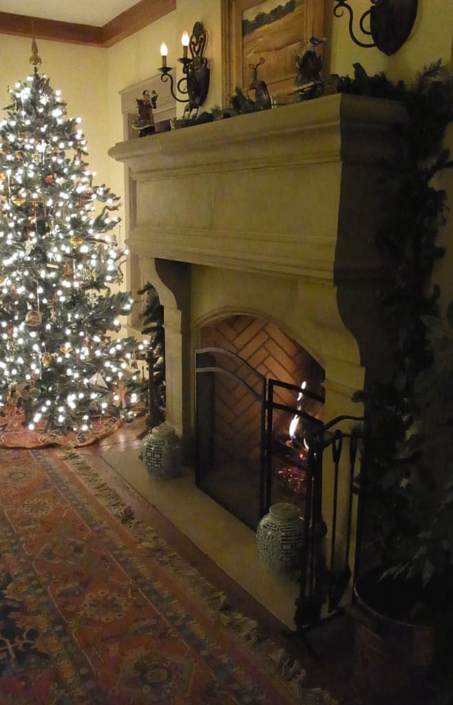 Holiday gatherings with the Wilshire cast stone mantel