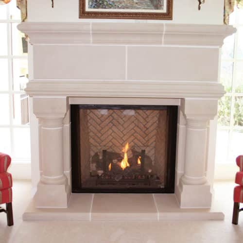 Birmingham cast stone fireplace mantel design