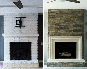 Modern Fireplace Before and After