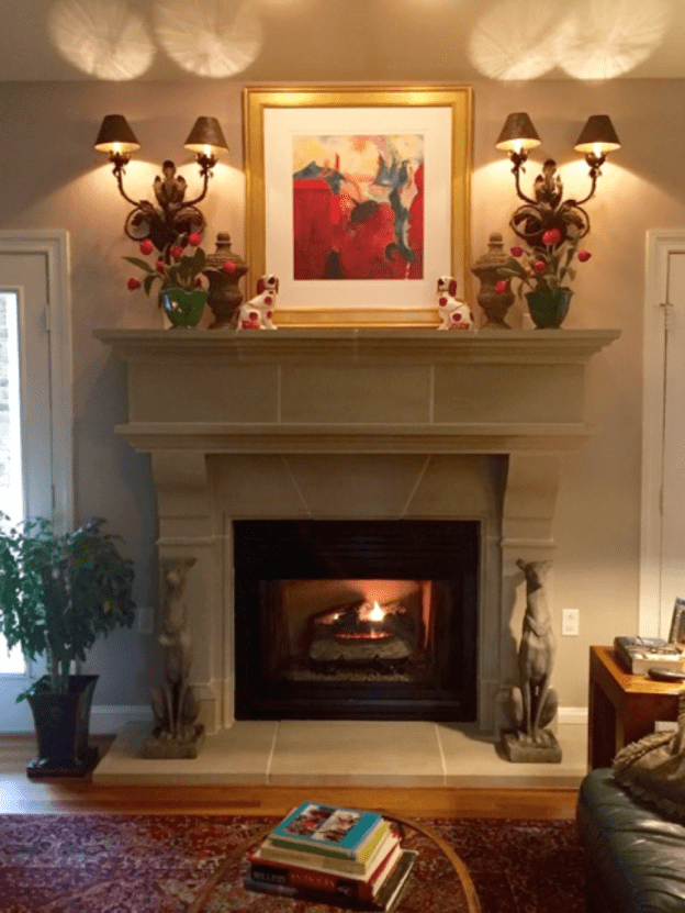 Cast Stone Fireplace And Range Hood, Cleaning Composite Stone Fireplace