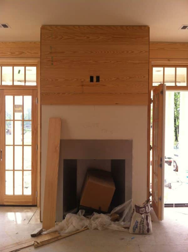 Before New Fireplace Was Installed