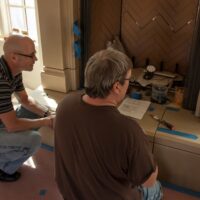 Old World Stoneworks stone fireplace mantel install