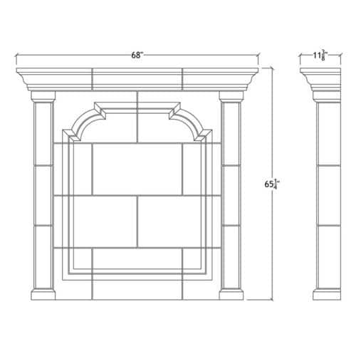 Fireplace overmantel CAD design