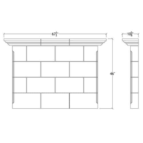 Fireplace overmantel CAD design