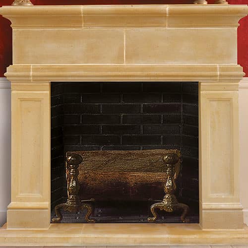 Windsor cast stone fireplace mantel design.