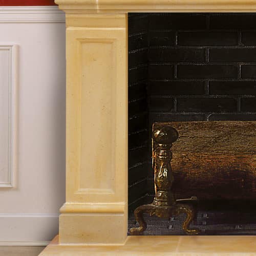 Windsor cast stone fireplace mantel leg design